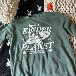 Save the Earth Green Crewneck